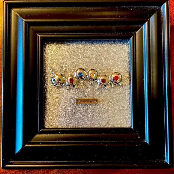 Framed Silver Caterpillar - Picture 2 of 3